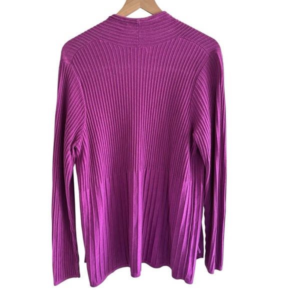 Charter Club Open Front Sweater Cardigan Size 1X Ribbed Office Casual Stretch - Picture 7 of 16